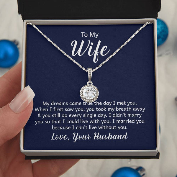 To My Wife - Eternal Hope Necklace| Timeless Love Jewelry| Perfect Gift for Weddings, Anniversaries, Birthdays, Engagements