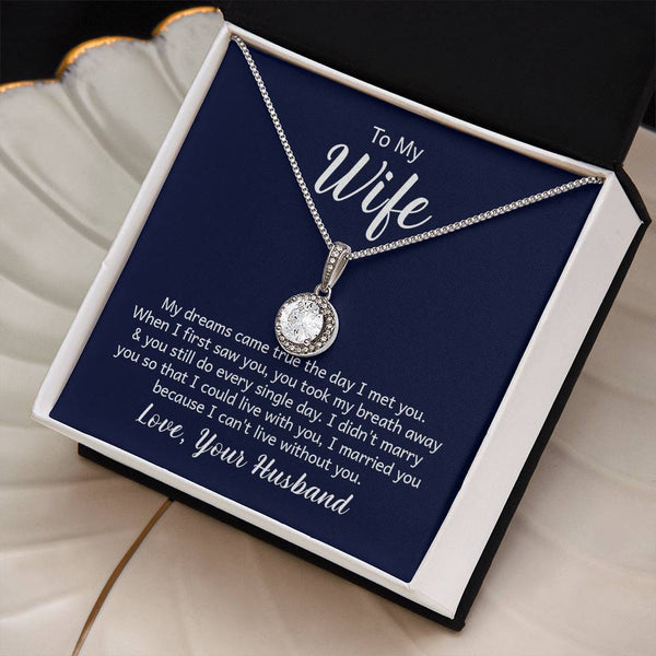 To My Wife - Eternal Hope Necklace| Timeless Love Jewelry| Perfect Gift for Weddings, Anniversaries, Birthdays, Engagements