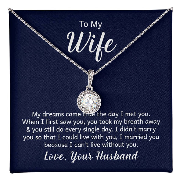To My Wife - Eternal Hope Necklace| Timeless Love Jewelry| Perfect Gift for Weddings, Anniversaries, Birthdays, Engagements