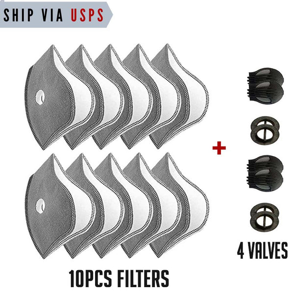 10pcs PM2.5 Activated Carbon filter for Sport Mask/Cycling mask