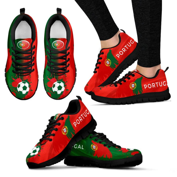 2018 World Cup Portugal Sneakers|Running Shoes For Men Women Kids - Womens Sneakers - Black - US5 (EU35)