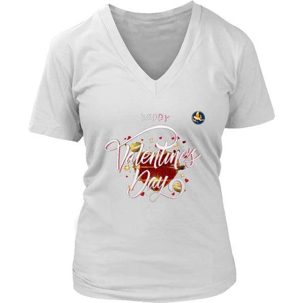 Happy Valentine's Day Shirt V-neck|Valentines Shirts|Gift white