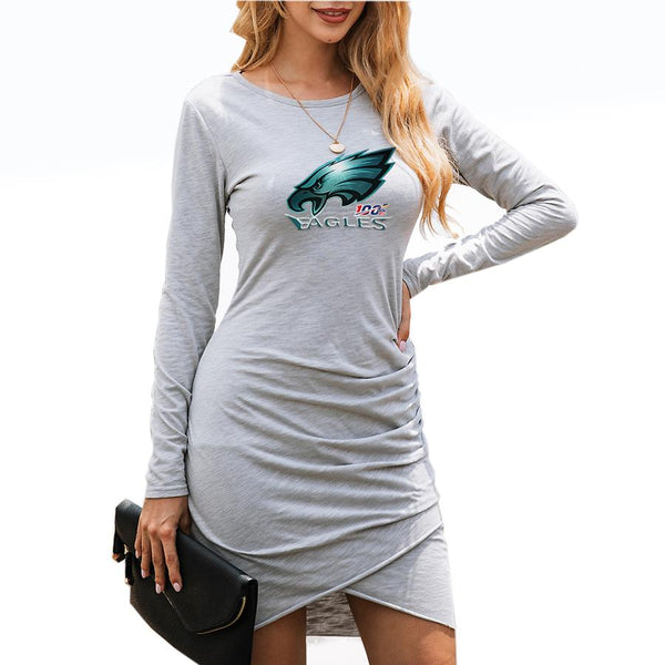 Eagles_Super Bowl_Women's Dresses Gray