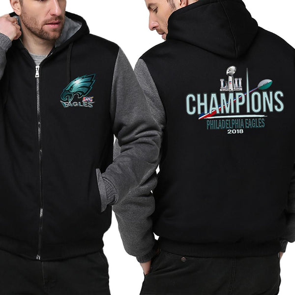 NFL 100 Philadelphia Eagles Jacket Gray Black
