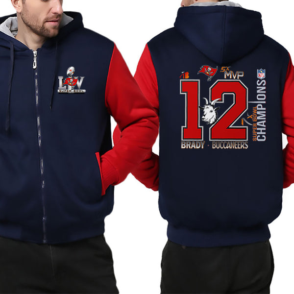 Tom Brady Buccaneers jacket Red Blue