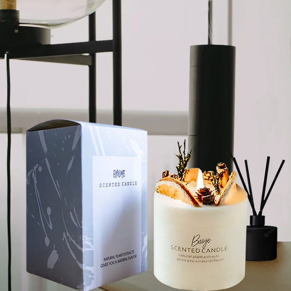 Luxury Grapefruit Cinnamon Scented Candle |Vegan Candle |Christmas Candle |Soy Aromatherapy Candles |Candle Home Décor |Pillar Candle| Non-Toxic Candles Nest New York/Yankee/Etsy for men women