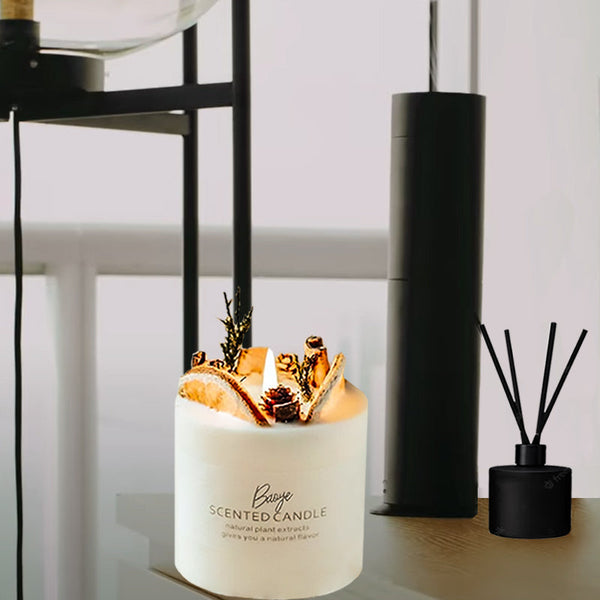 Grapefruit Cinnamon Scented Candle | Candles Home Fragrance |Non-Toxic Vegan Candle |Christmas Candle |Soy Aromatherapy Candles |Candle Home Décor |Pillar Candle not in Yankee Candles/Etsy Candles for men women