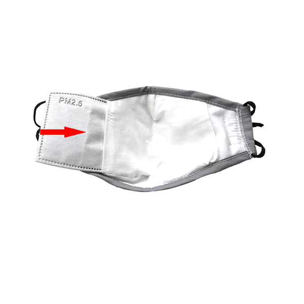 Fabric face mask with filter PM2.5 and valve