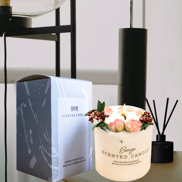 Pink Rose Scented Candle | Candles Home Fragrance |Vegan Candle |Christmas Candle |Soy Aromatherapy Candles |Candle Home Décor |Pillar Candle| non-toxic Candles Nest New York/Esty/ Yankee for mens womens Gift