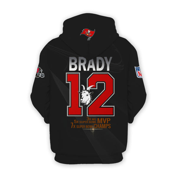 Tom Brady GOAT Hoodie 12 7 5 3