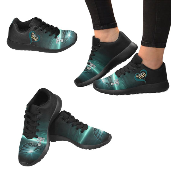 Awesome Love #1 Eagles Fans Dad Sneakers| Eagle Gifts For