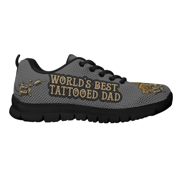 Awesome Worlds Best Tattooed Dad Sneakers Fathers Day Gift