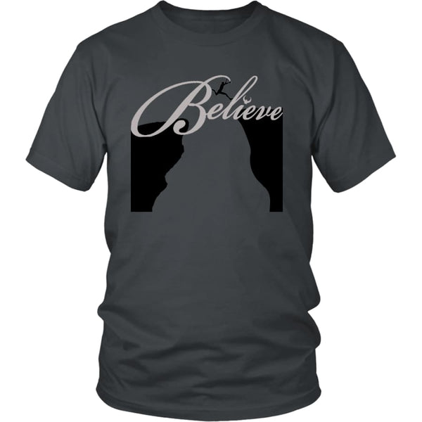 Believe Is A Bridge To Take You There Unisex T-Shirt (12 colors) - District Shirt / Charcoal / S