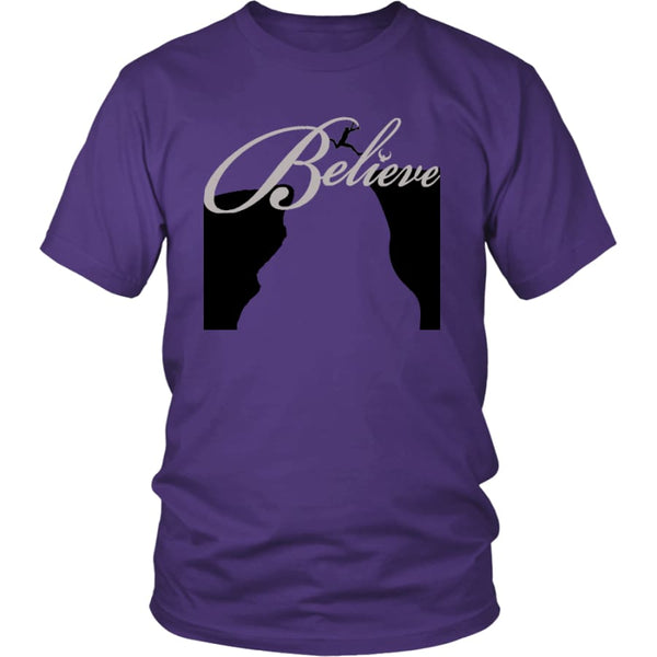 Believe Is A Bridge To Take You There Unisex T-Shirt (12 colors) - District Shirt / Purple / S