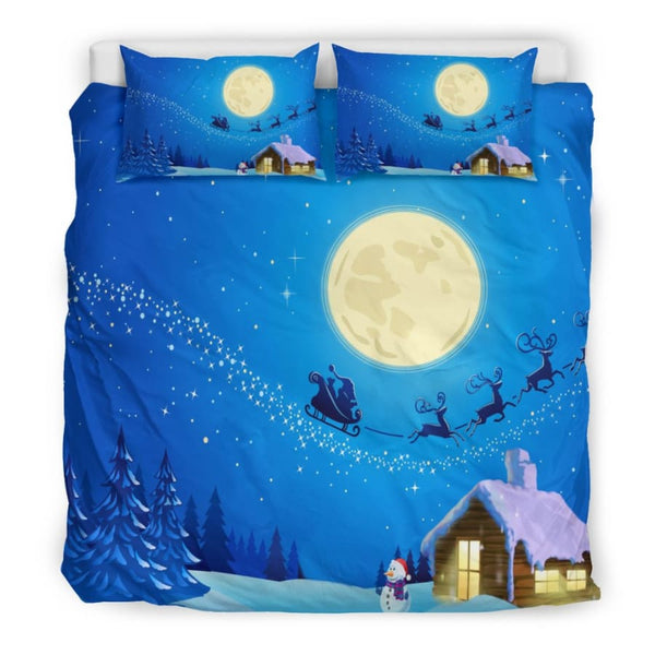 Christmas Night Moon Bedding Set - US King