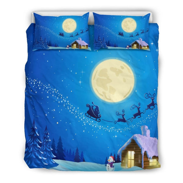 Christmas Night Moon Bedding Set - US Queen/Full