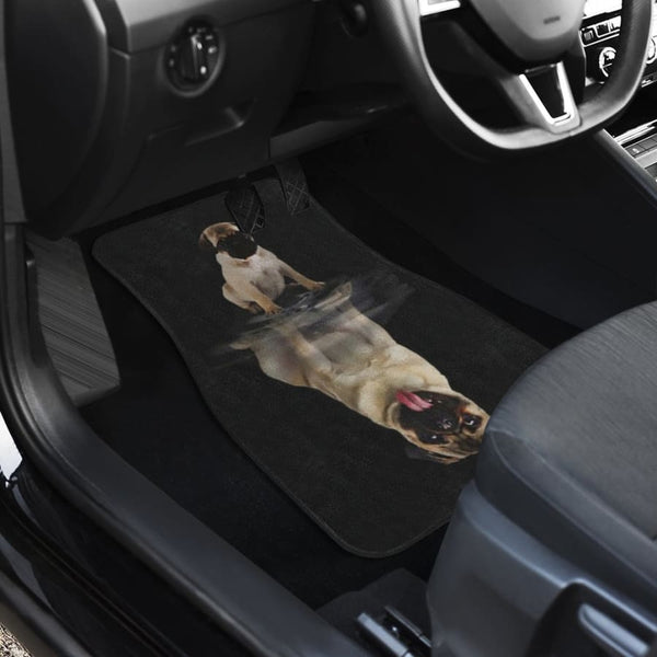 Dream Pug Front Back Car Mats 4pcs | Dog Floor Mat And Set