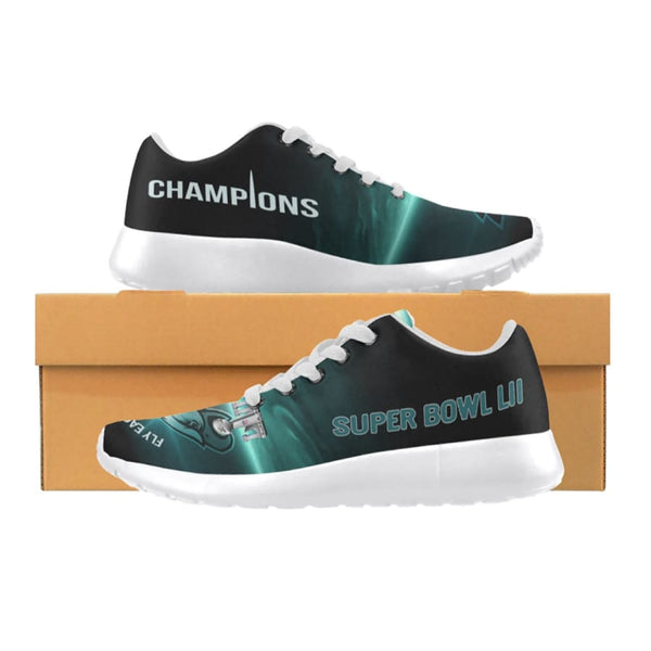 Eagles Sneakers Men Women Kids White Midnight Green| Philadelphia Running Shoes