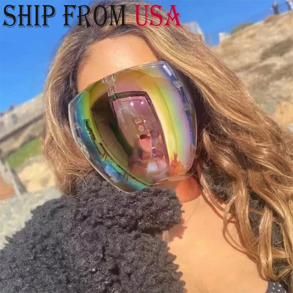 Safety Face Shield Glasses UV400 Mens Womens|Blocc Glasses|Protective Face Cover Goggle Sunglasses