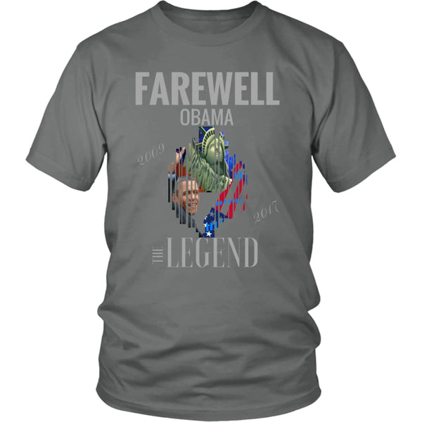 Farewell Obama - The Legend Unisex District Shirt (12 colors) - Grey / S