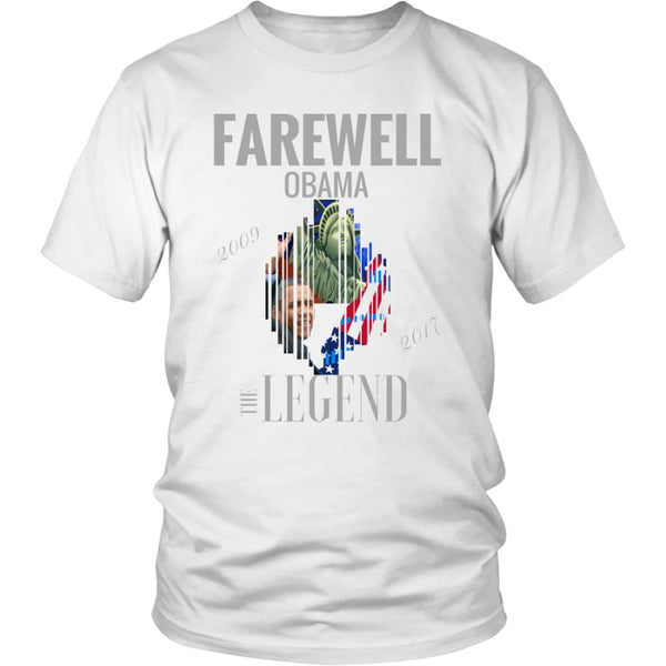 Farewell Obama - The Legend Unisex District Shirt (12 colors) - White / S