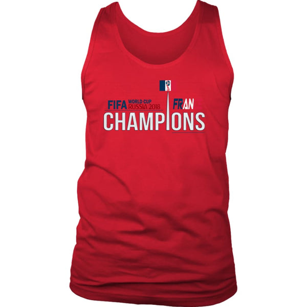 France Mens Tank Top World Cup 2018 Soccer Shirts (6 Colors) - District / Red / S
