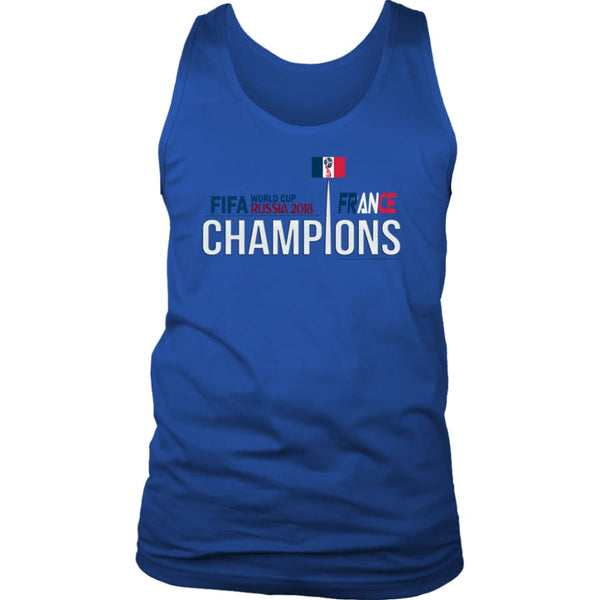 France Mens Tank Top World Cup 2018 Soccer Shirts (6 Colors) - District / Royal Blue / S