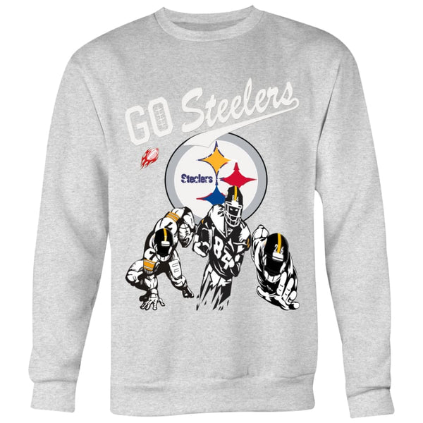 Go Steelers Pittsburgh Sweatshirt For Men Women (4 Colors) - Crewneck / Heather Grey / S