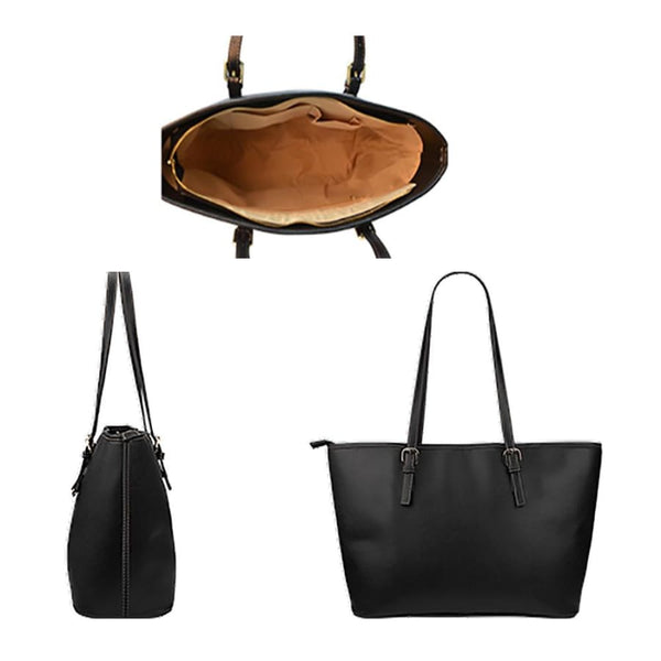 Golden Retriever Leather Tote Bag