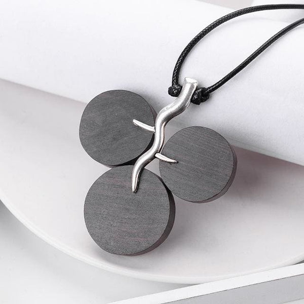 Handmade Wood Pendant Necklace for Men Women Meditation Healing (13 Styles) - 1