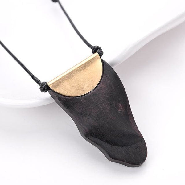 Handmade Wood Pendant Necklace for Men Women Meditation Healing (13 Styles) - 10