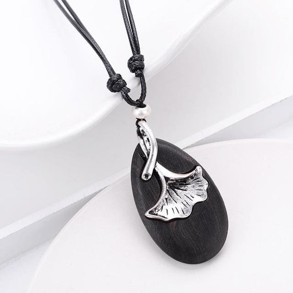 Handmade Wood Pendant Necklace for Men Women Meditation Healing (13 Styles) - 11