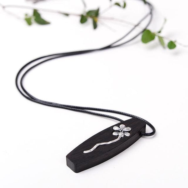 Handmade Wood Pendant Necklace for Men Women Meditation Healing (13 Styles) - 18