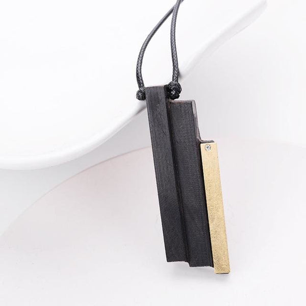 Handmade Wood Pendant Necklace for Men Women Meditation Healing (13 Styles) - 9