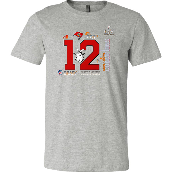Tom brady Shirt 12 GOAT 5MVP 7 Super Bowl Champs shirt