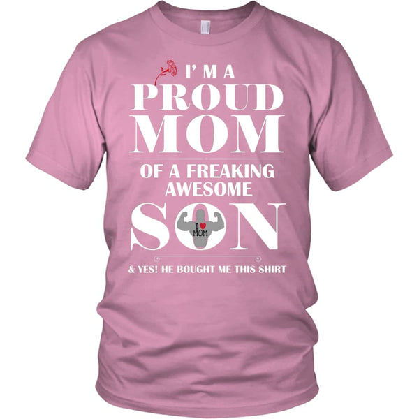 I Am A Proud Mom - Perfect Mothers Day Gift Unisex Shirt (12 Colors) - District / Pink / S