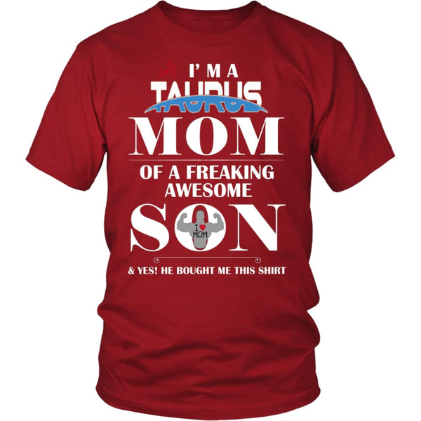 I Am A Taurus Mom - Perfect Mothers Day Gift Unisex Shirt (12 Colors) - District / Red / S
