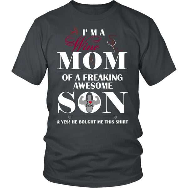 I Am A Wine Mom - Hot Mothers Day Gift Unisex Shirt (12 Colors) - District / Charcoal / S