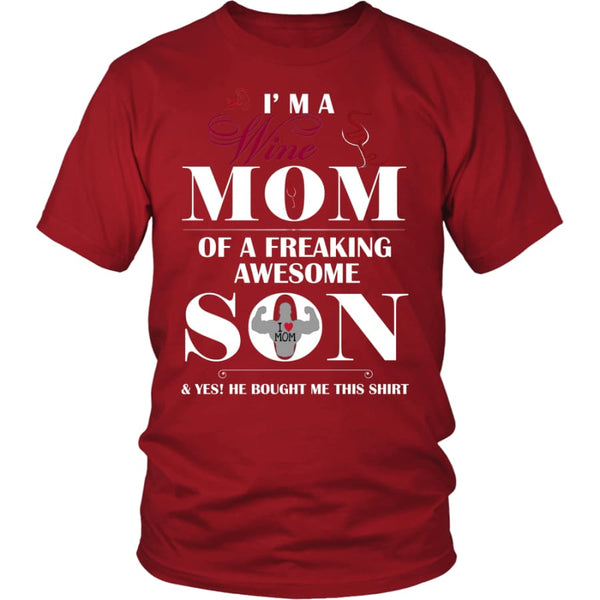 I Am A Wine Mom - Hot Mothers Day Gift Unisex Shirt (12 Colors) - District / Red / S