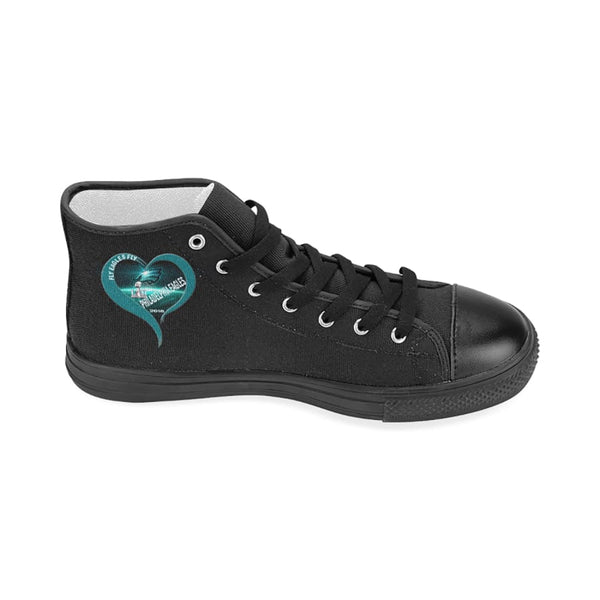 I love Philadelphia Eagles High Top Midnight Green Black| Super Bowl Shoes Mens Womens kids