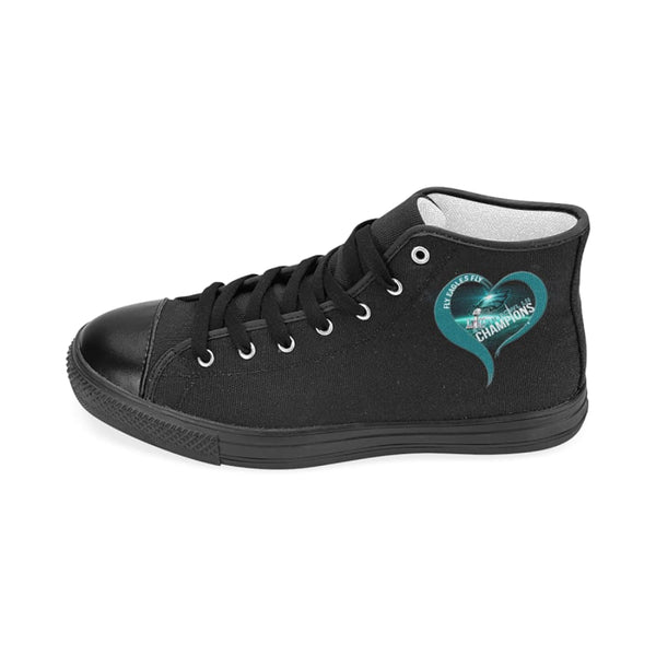 I love Philadelphia Eagles High Top Midnight Green Black| Super Bowl Shoes Mens Womens kids