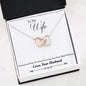 Interlocking Hearts Necklace - To My Wife| The Rocks Wife - 05-Husband-2-Wife-Heart
