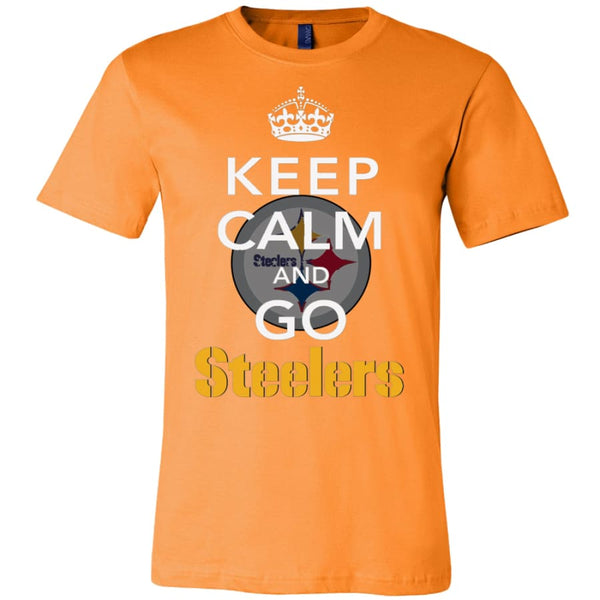 Keep Calm And Go Steelers Shirt (14 Colors) - Canvas Mens / Orange / S