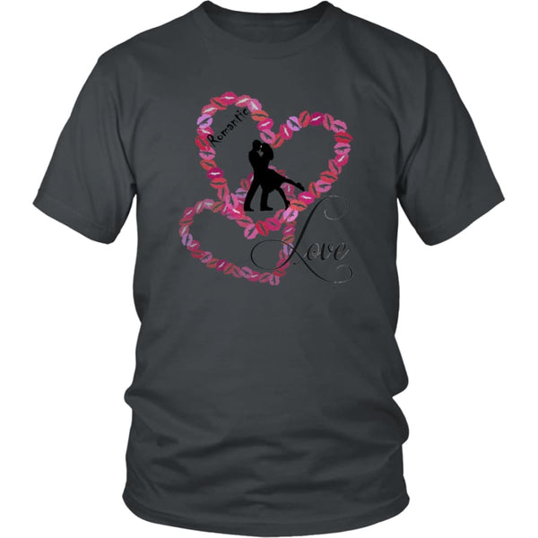 Kissing Heart - Romantic Love District Unisex Shirt (11 colors) - Charcoal / S