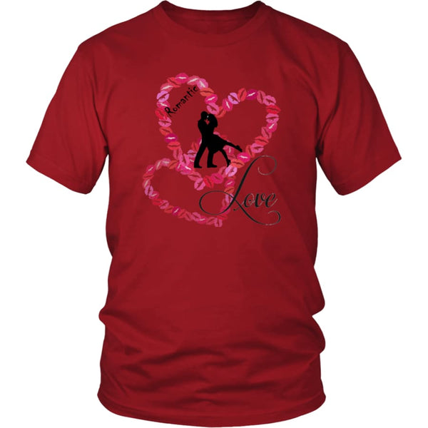 Kissing Heart - Romantic Love District Unisex Shirt (11 colors) - Red / S