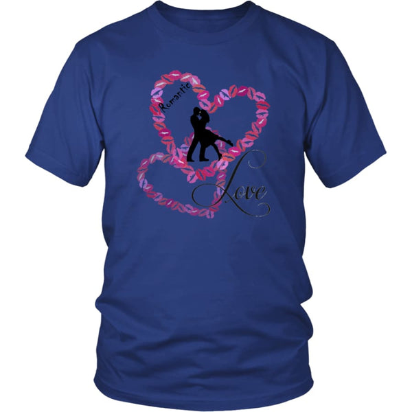 Kissing Heart - Romantic Love District Unisex Shirt (11 colors) - Royal Blue / S