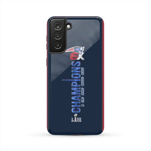 New england patriots Fan 6X champions Tough Phone Case iPhone 13 mini/Pro/Pro Max/12/11/Galaxy All Models