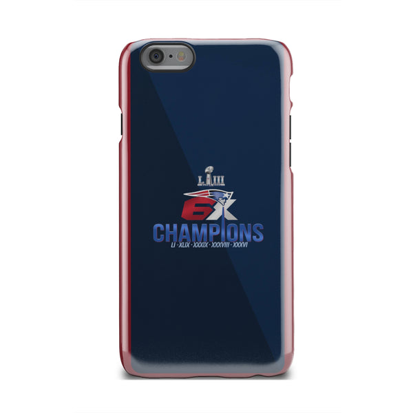 patriots Fan 6X Super Bowl champions Tough Phone Case iPhone 13 mini/Pro/Pro Max/12/Galaxy All Models