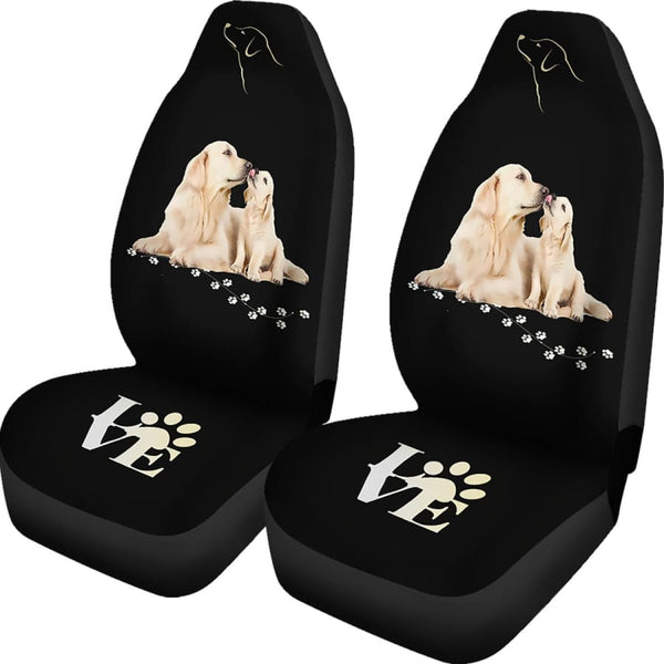 Love Dog Car Seat Covers | Cover For Black - Universal Fit
