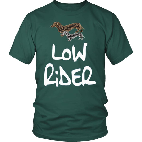 Low Rider Dog Lover Unisex Shirt (12 Colors) - District / Dark Green / S